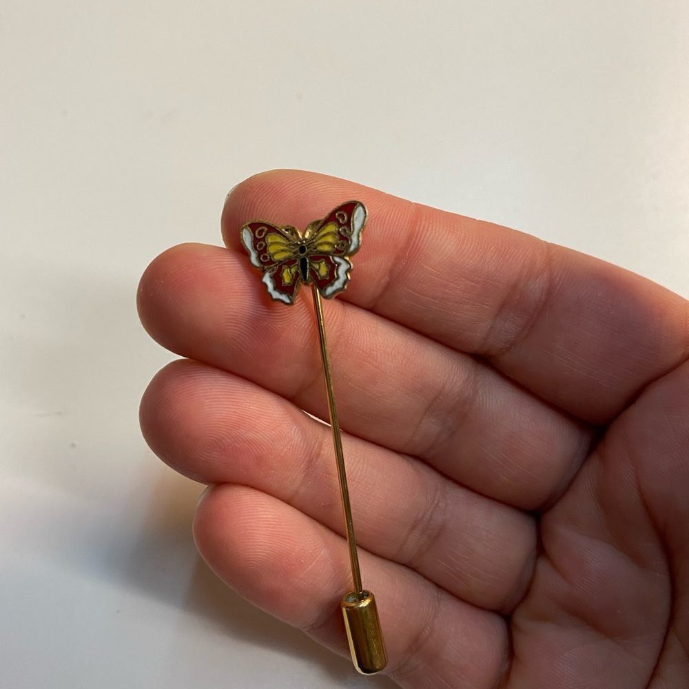 Vintage Gold Butterfly Brooch Pin Retro Nature Inspired Statement Jewelry